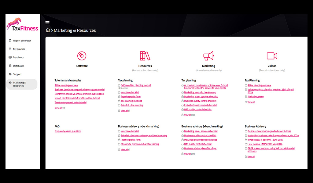 Resources and marketing