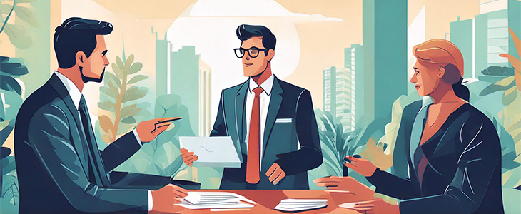 giving business advice to clients
