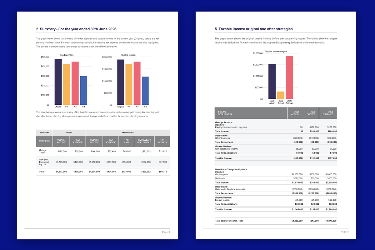Tax Planning Report